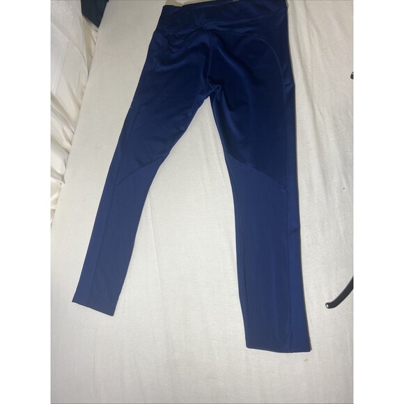 Nike Womens Leggings Medium Blue Dri-Fit Activewear Gym Run Lift Drawstrings - Picture 9 of 10